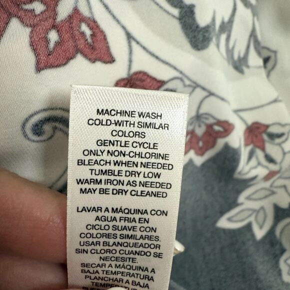 Chico’s Trapeze Slinky Knit Dress Size 1 M Black White Red Paisley Stretch NEW - Picture 8 of 10